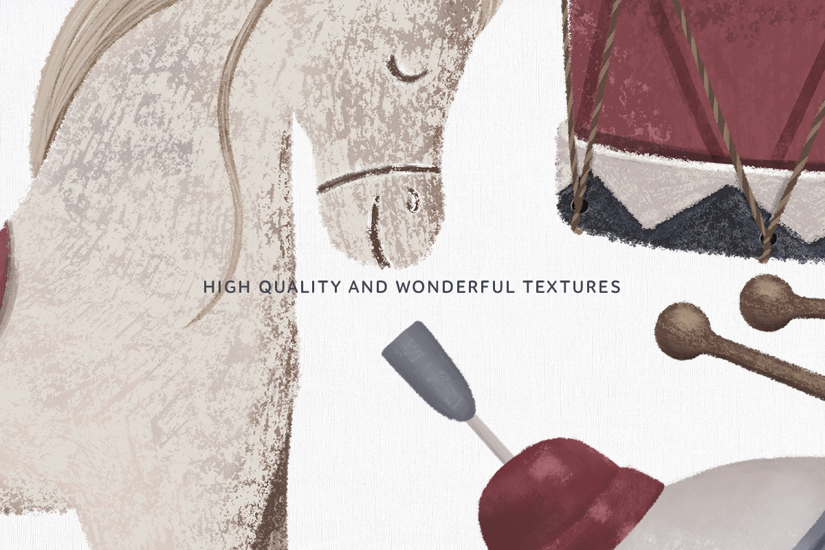 VINTAGE TOYS hand drawn clipart set, an Animal Illustration by Alina Mubarak (Photo 8 of 9)
