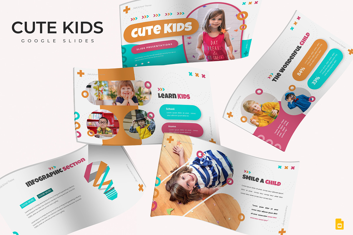 Cute Kids - Google Slides Template, a Presentation Template by AQR Studio (Photo 1 of 4)