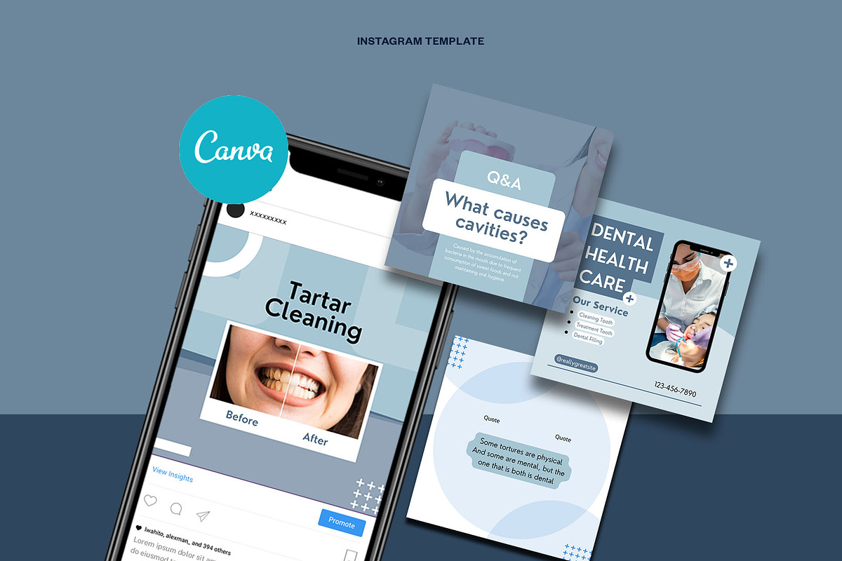 Dentist Instagram Template| CANVA preview 6