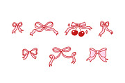 Coquette bows clip art EPS, SVG, PNG, an Object Graphic by Viaireshop (Thumbnail 2 of 6)