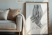 Mix Family Holding Hands Watercolor, an Illustration by EkaterinaViArt (Thumbnail 2 of 7)