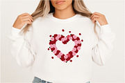 Floral Heart Shape Design, an Illustration by DreamArtGraphic (Thumbnail 3 of 6)