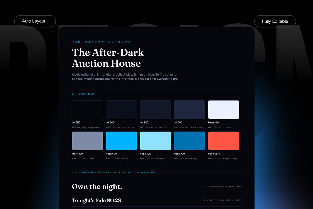 Reliq – NFT Auction Mobile App, an UI Kit Template by Pitchlook.Studio (Photo 4 of 4)