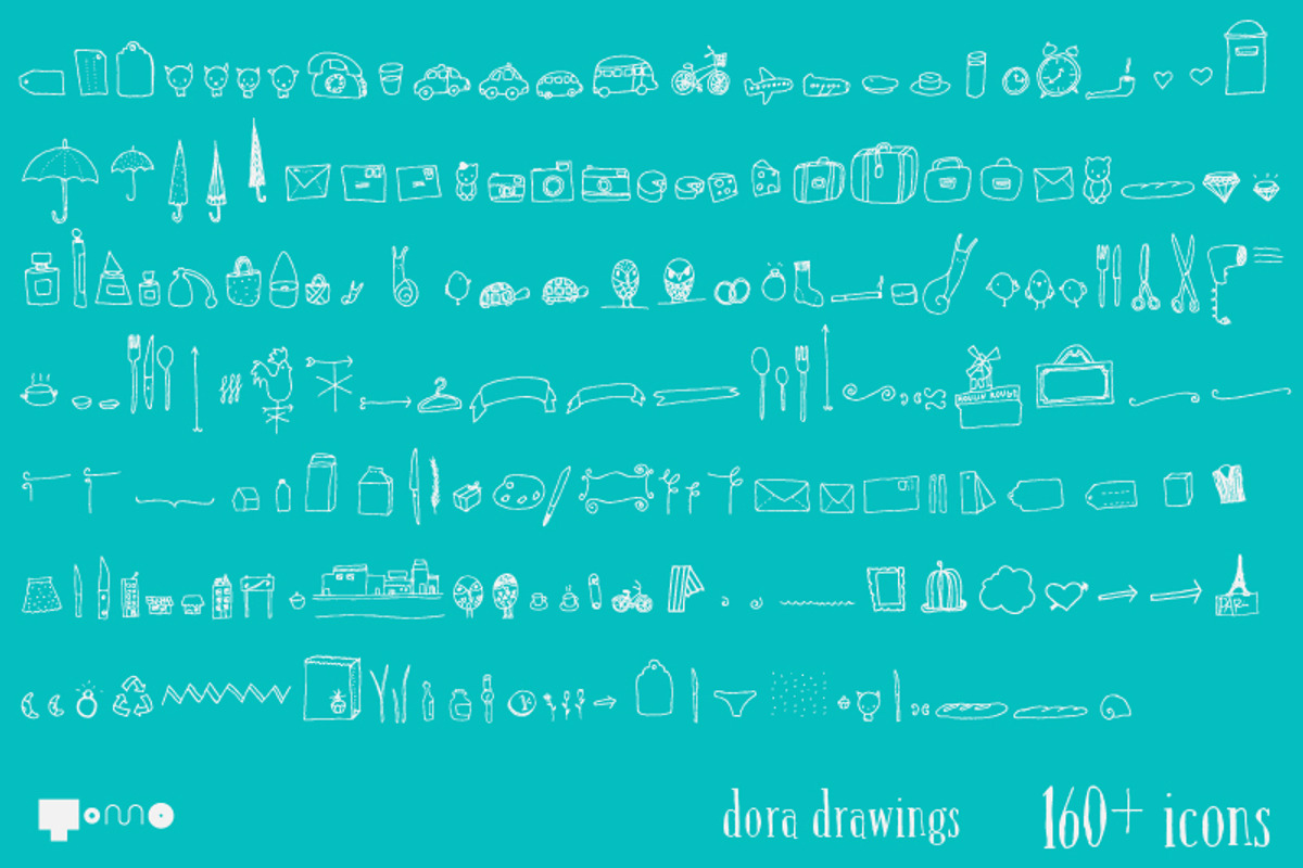 TOMO Dora Icons, an Icon by TOMO Fonts (Photo 2 of 3)