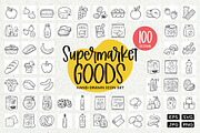 Supermarket Good Icon Set, an Outline Icon by insemar (Thumbnail 1 of 4)