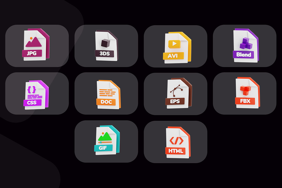 File Format 3D Icon Pack, a 3D by novia99design (Photo 8 of 8)