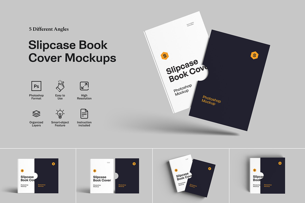 Slipcase Book Cover Mockups, a Books & Magazine Mockup by artimasa (Photo 1 of 6)
