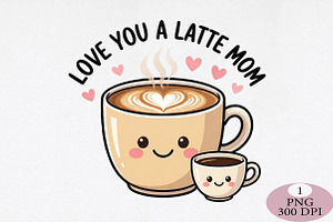 Funny Mama Mother's Day Mom Pun Latt, an Illustration by Daily.Designs