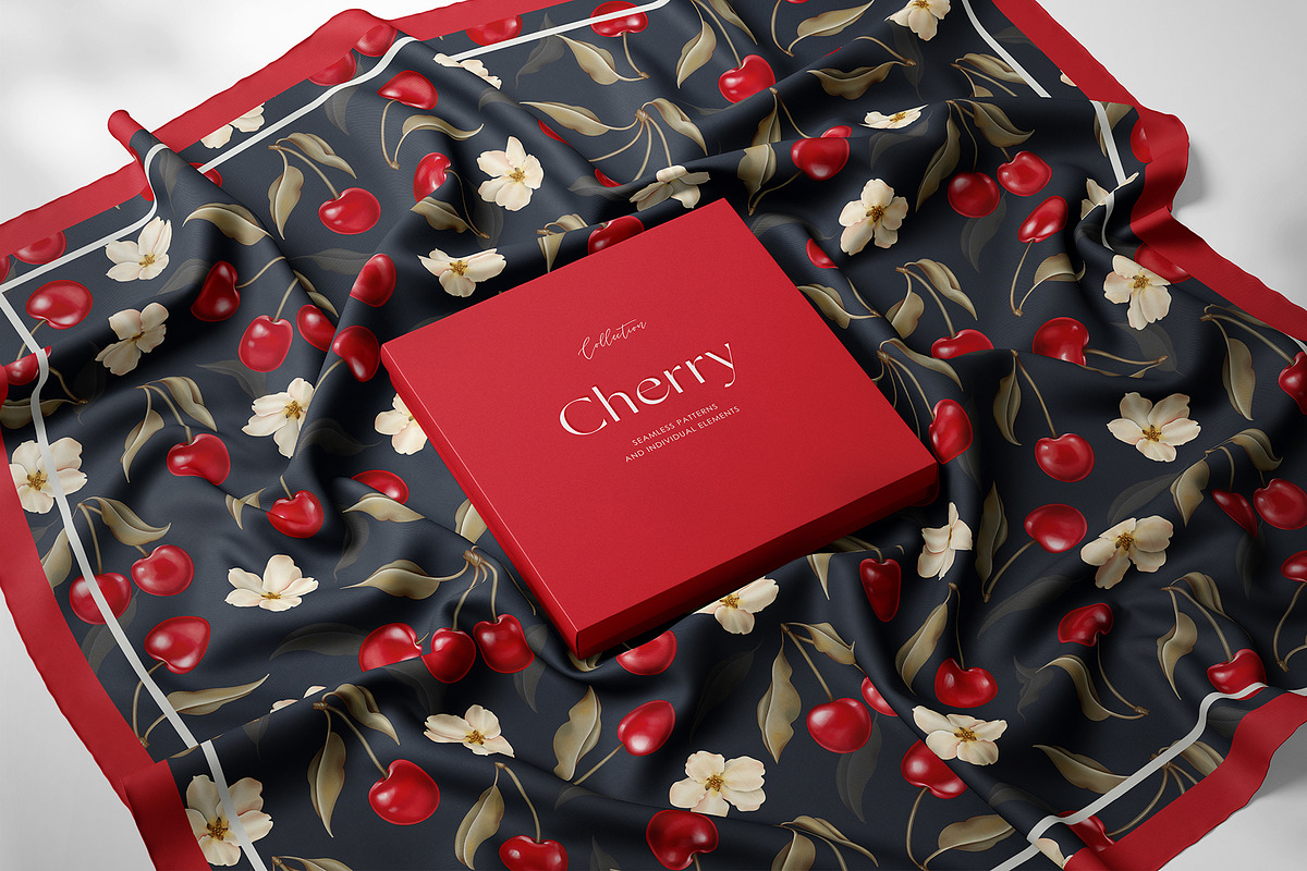 Cherry - Pattern Collection, a Pattern Graphic by PatrushevaYana (Photo 3 of 11)