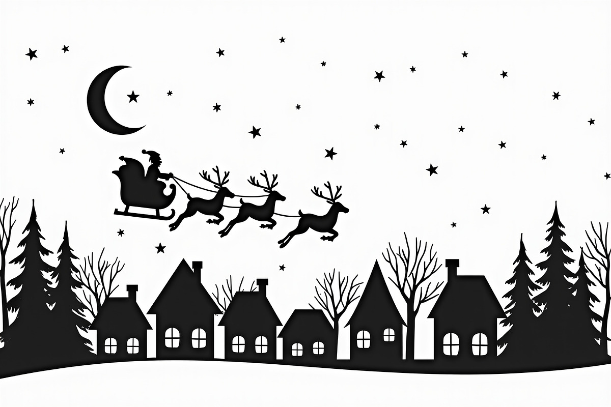 Holiday Village Silhouette Pack, an Illustration by hafijul (Photo 4 of 21)