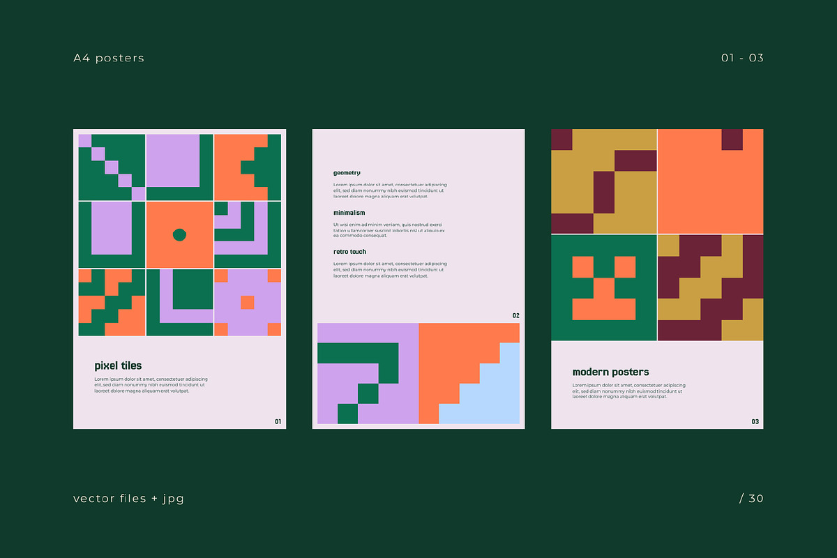 Pixel Tiles & Posters, an Object Graphic by Léo Alexandre (Photo 9 of 19)