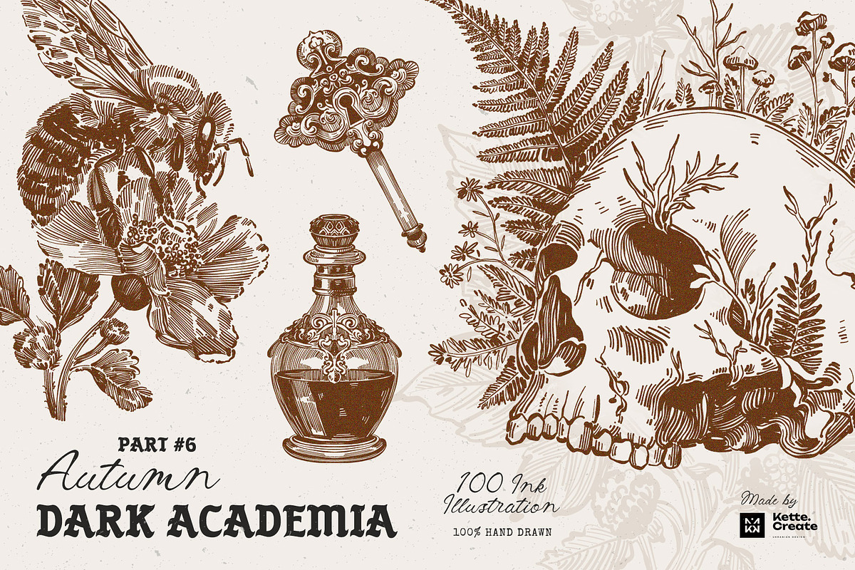 Dark Academia Autumn | Illustration, an Object Illustration by KetteCreate (Photo 1 of 18)
