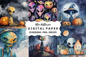 Alien Halloween Backgrounds