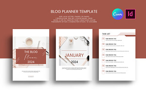 Blog Planner Kit Canva & Indesign