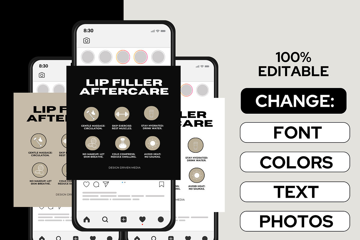 Instagram Templates for Canva Botox, a Social Media Template by Design Driven Media (Photo 7 of 10)