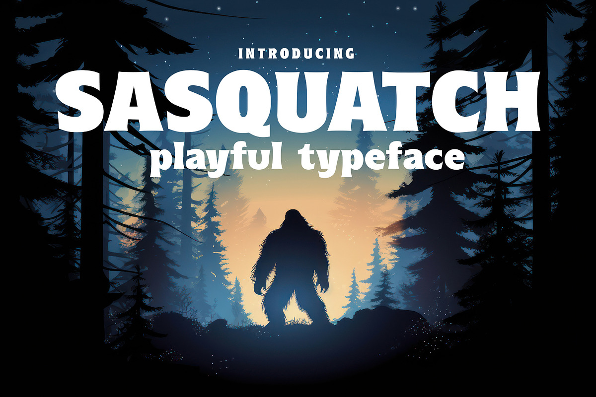 Sasquatch - Vintage Display Typeface, a Sans Serif Font by HipFonts (Photo 1 of 11)