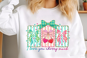 I Love You Cherry Much PNG, Coquette, an Illustration by designcity5