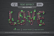 love Editable Text Effect, a Layer Style Add-On by rwgusev (Thumbnail 1 of 7)