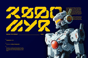 Robomyr - Futuristic Font, a Sans Serif Font by Hakara Type (Thumbnail 1 of 10)