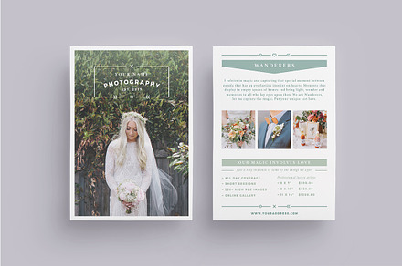WANDERERS Wedding Flyer Price List