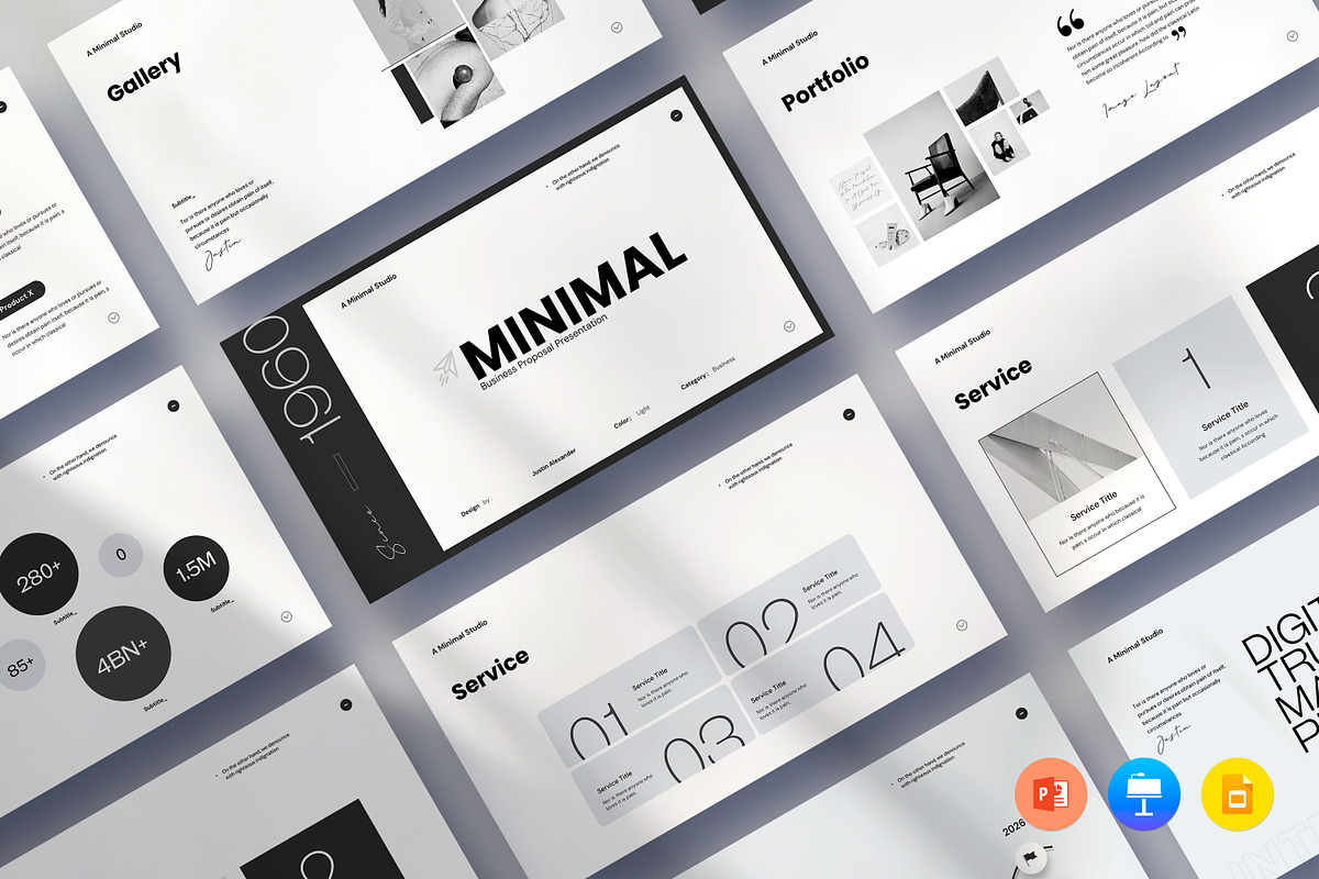 Minimal Business Proposal Template, a Presentation Template by evgenystudio (Photo 1 of 11)