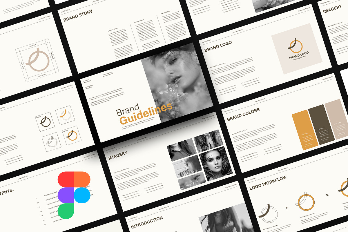 Brand Guidelines Template | Figma, a Presentation Template by Artisan Vibes (Photo 1 of 14)