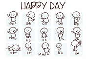 Happy Day| Symbols Fonts, a Symbol Font by Sirinart (Thumbnail 2 of 6)