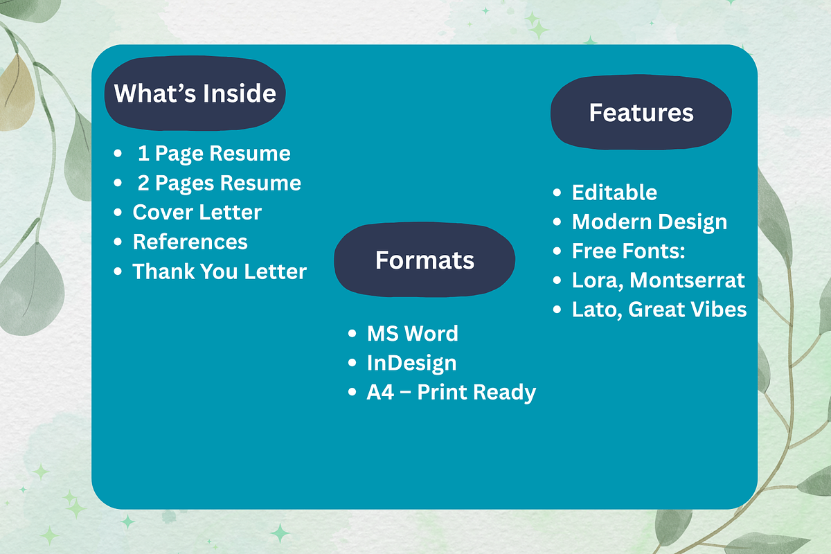 Resume Pack (Word + INDD), a Resume Template by PrimeLayouts (Photo 6 of 6)