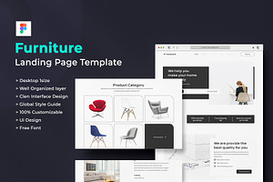 Furniture Landing Page Template, a Landing Page Template by design_hut