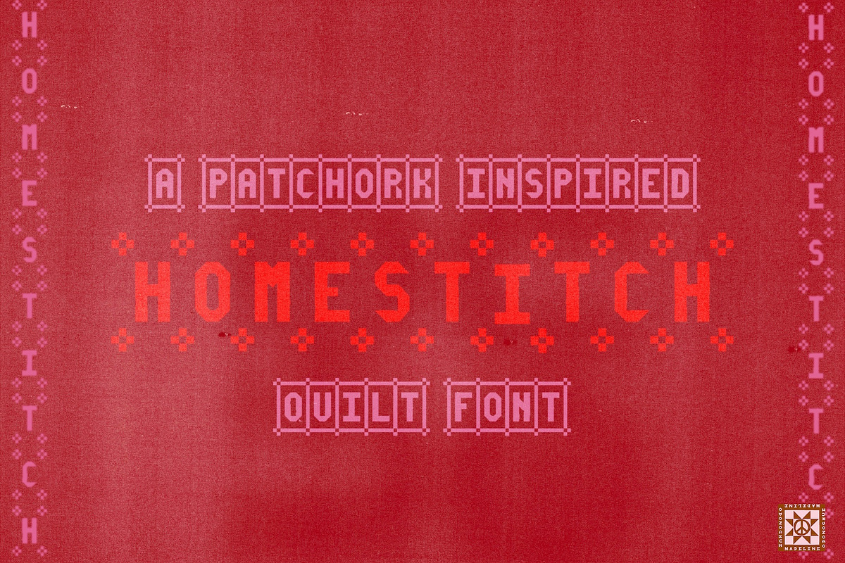 HomeStitch Hand Crafted Font, a Sans Serif Font by Madeline ODonoghue Design (Photo 2 of 8)