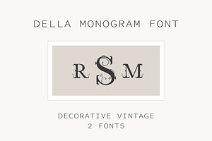 Della | Wedding Monogram Font