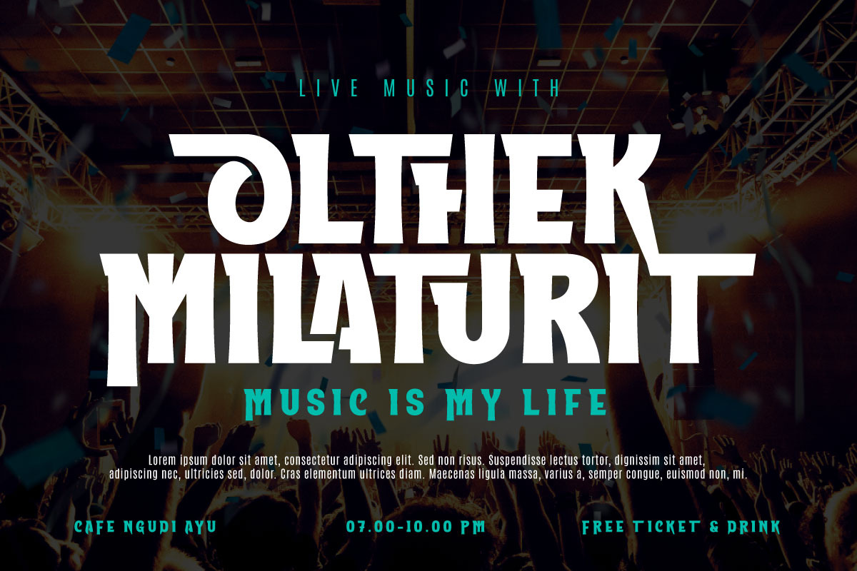 Aoolan - Music Display Font, a Sans Serif Font by twinstd (Photo 8 of 10)