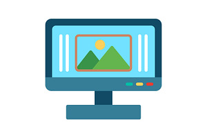 Monitor Flat Icon, a Duotone Icon by Pexelpy