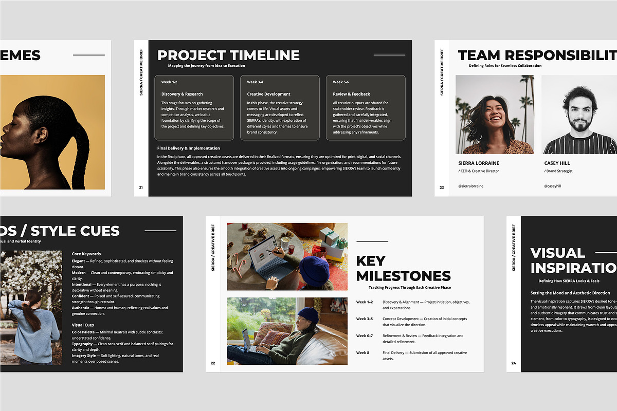SIERRA Creative Brief PowerPoint Template preview 7