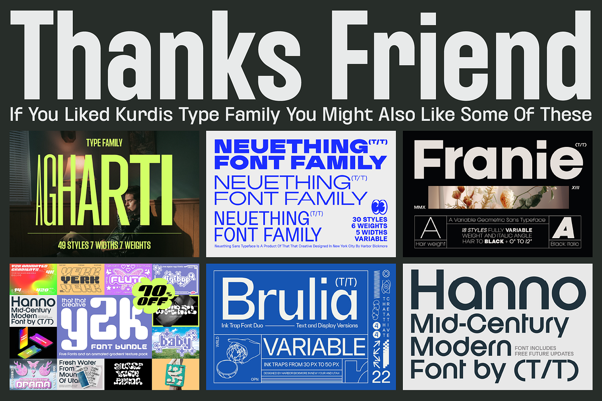Kurdis Font Family (30 Styles), a Sans Serif Font by That That Creative (Photo 15 of 15)