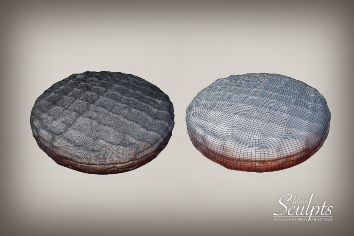 Chocolate Digestive Biscuits, a Food & Drink 3D Model by Adam Sculpts (Photo 3 of 3)