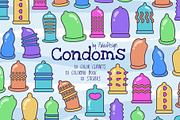 Condoms Multicolored Protection Art, an Object Illustration by Palau (Thumbnail 1 of 11)