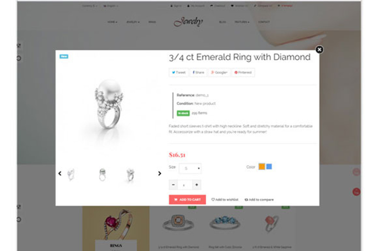 AP JEWELRY PRESTASHOP THEME, a Landing Page Template by apollotheme (Photo 7 of 10)
