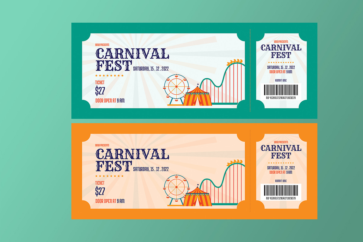 Fun Fair Carnival Ticket, a Brochure Template by Neermana (Photo 4 of 4)