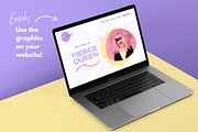 Fierce Queen Canva logo & brand kit, a Branding & Logo Template by Kurly Creative (Thumbnail 8 of 13)