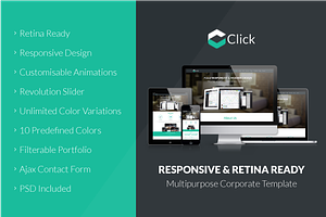 Click One Page HTML5 Template