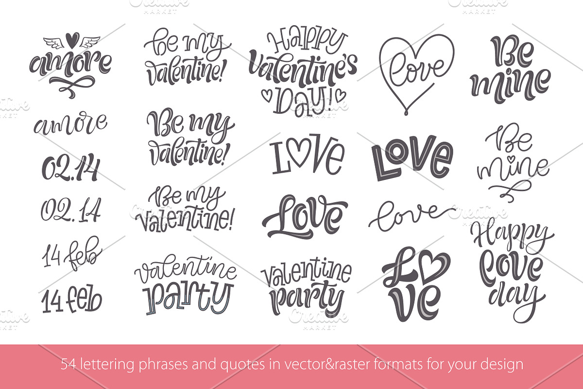 Valentine's day set | 62 elements!, an Object Illustration by bariskina (Photo 3 of 8)