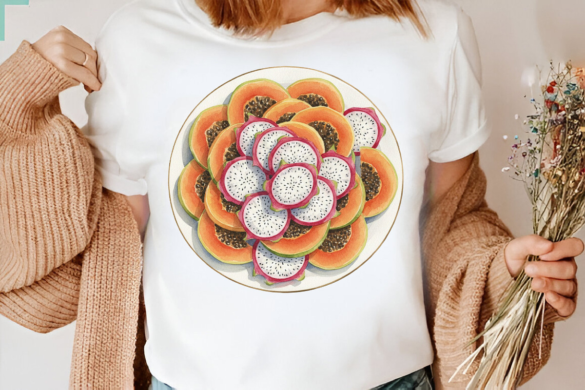 Watercolor Tropical Fruits Summer C, an Illustration by SVGArt (Photo 8 of 9)
