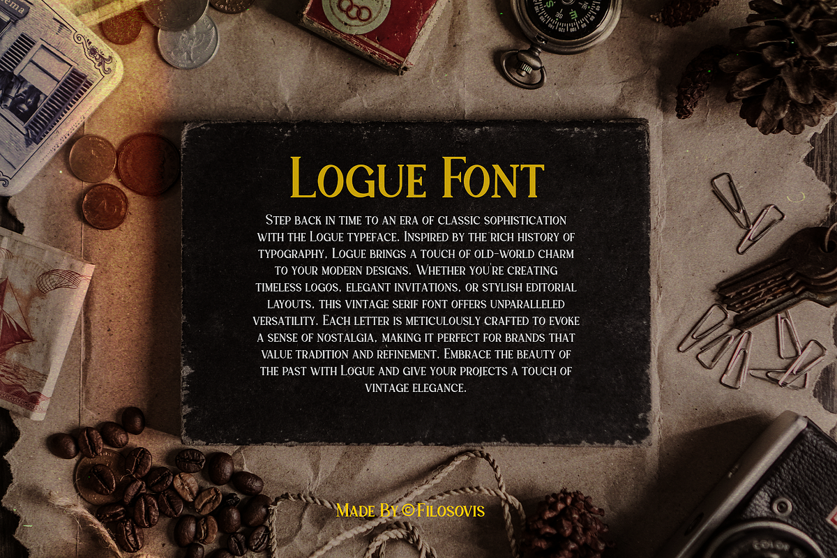 Logue | Serif Font, a Serif Font by filosovis (Photo 5 of 5)