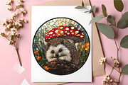 Spring Hedgehog Stained Glass Bundle, an Illustration by RobertsArt (Thumbnail 2 of 5)