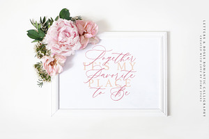 Letters & Roses Luxury Script