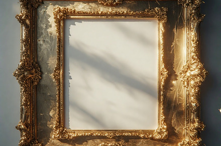Gold frame stock image, an Abstract Photo by ComfortQ