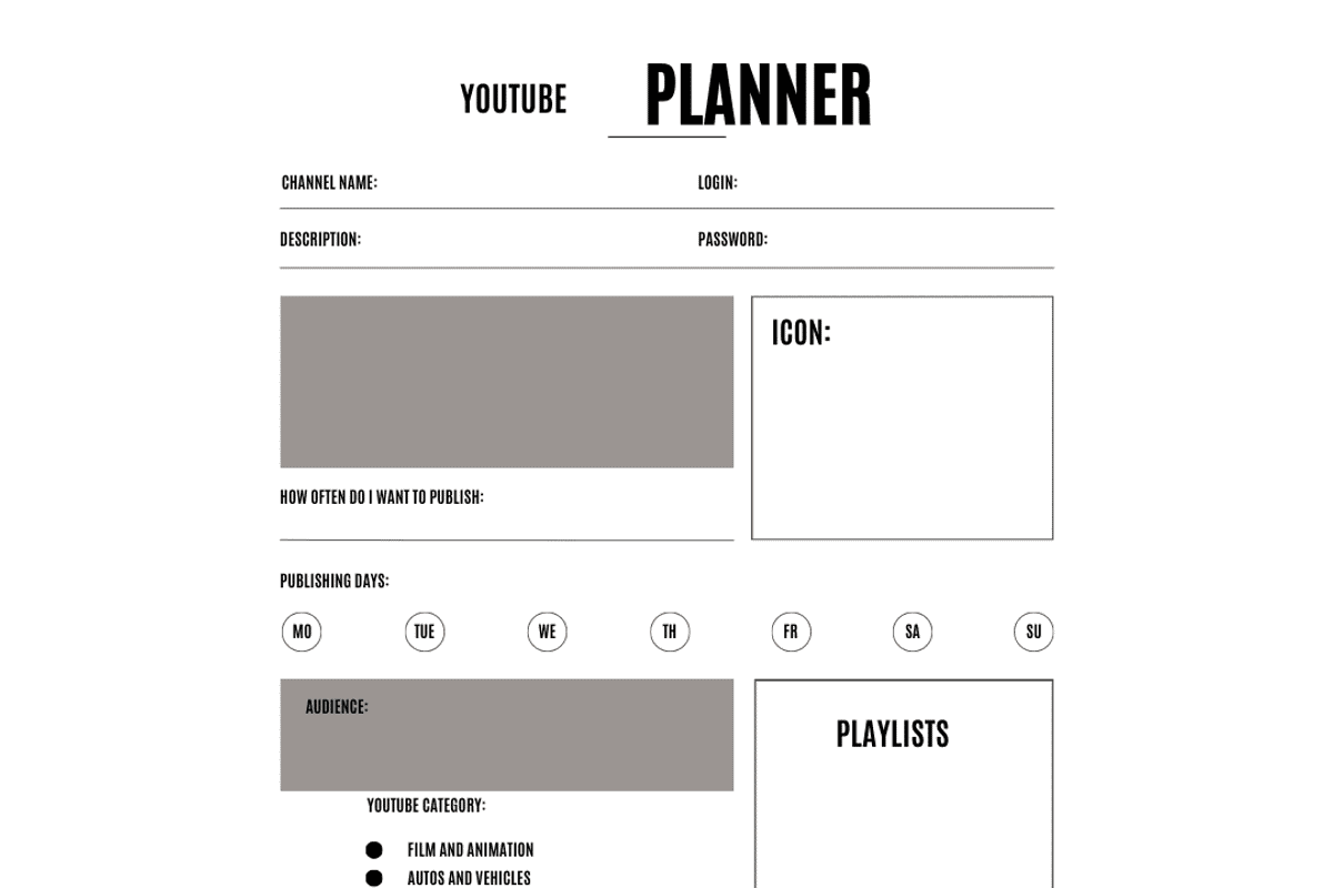 DFY Youtube Planner - PLR/MRR, a Social Media Template by Brand Your Biz Co. (Photo 9 of 10)