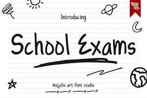 School Exams, a Handwritten Font by Majelis Art
