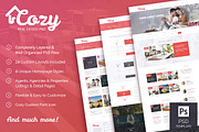 Cozy - Real Estate PSD Template, a Websites & App Template by Wisely Themes (Thumbnail 1 of 5)